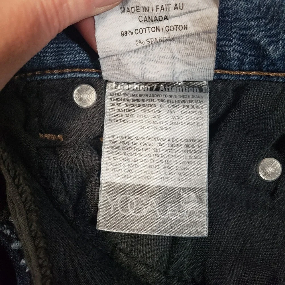 YOGA Jeans Bootcut Jeans Womens 29 Blue Second Skin Mid Rise Denim SWP-1507